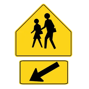 At a school crossing sign, you should: