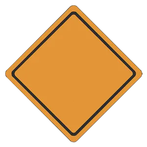 Signs with orange backgrounds are: