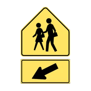 At a school crossing sign, you should: