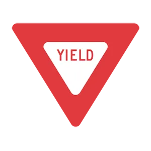 At an intersection with a yield sign, you should: