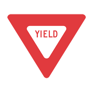 At an intersection with a yield sign, you should: