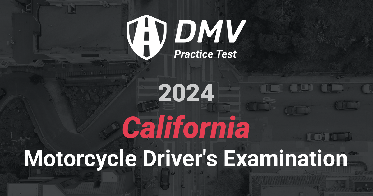 FREE Online Practice DMV Motorcycle Test California 2024 6