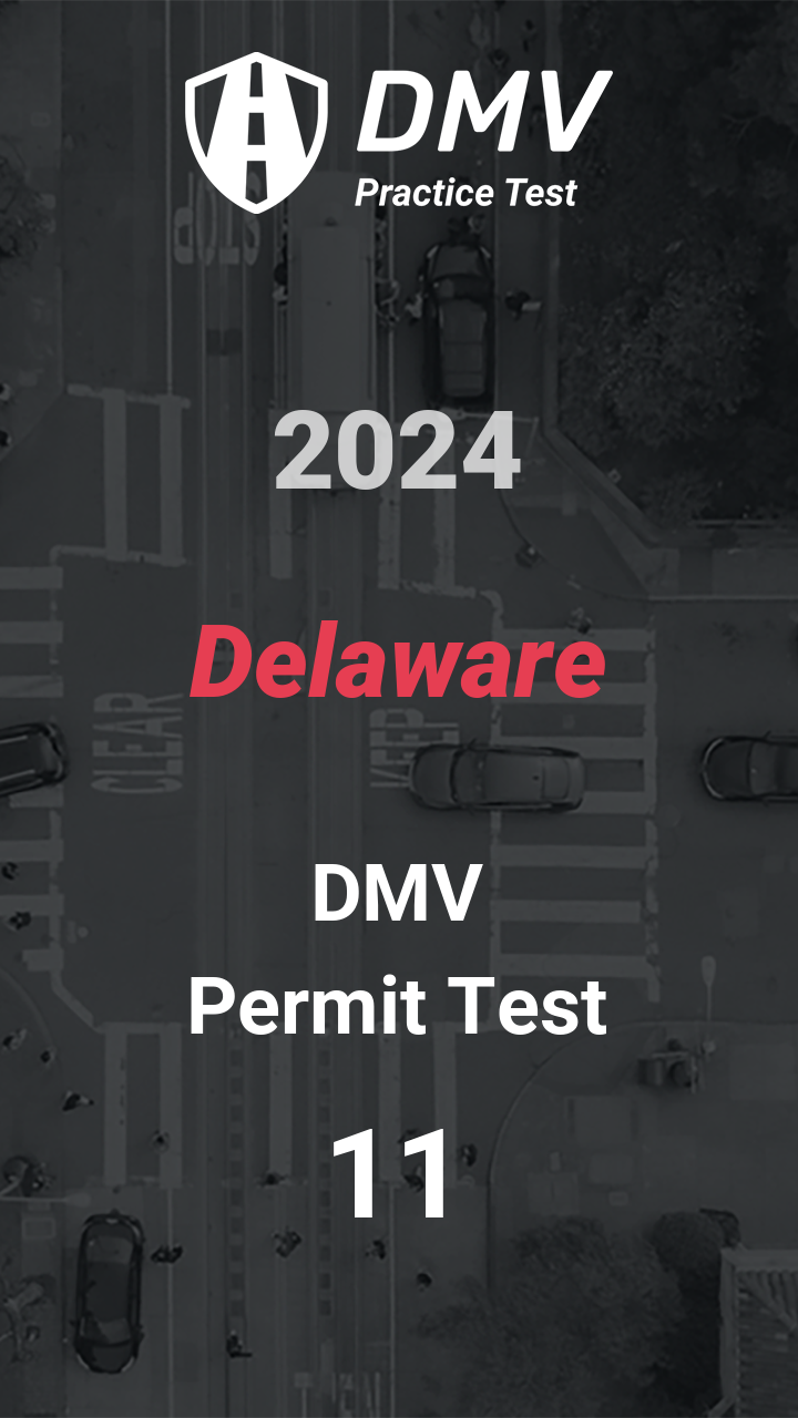 DMV Permit Test 11 Delaware Car