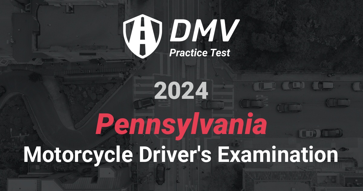 FREE Online Training Driving Test Motorcycle Pennsylvania 2024