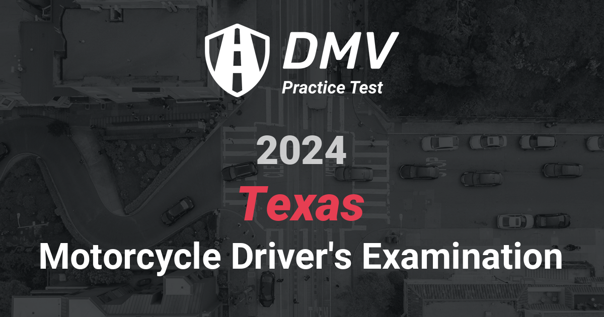 FREE Online Practice DMV Motorcycle Test Texas 2024